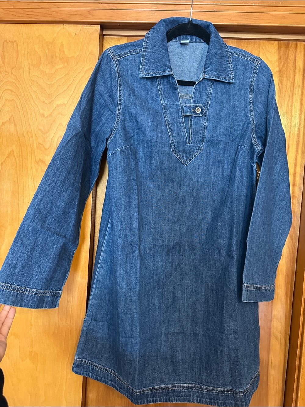 Old Navy 100% Cotton Light Denim Medium Blue Dress - New w Tags